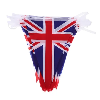 1 Komplekt Union Jack Teemastatud Tsiitsitaja Banner Kolmnurk Briti Vintage Täis Lipud Patriootliku UK String Vimpel Bännerid Briti
