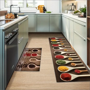 1 tk Köök vaibad non-slip köök matt suur suurus köök vaip masinaga pestav põranda matt kodus kasutamiseks home decor