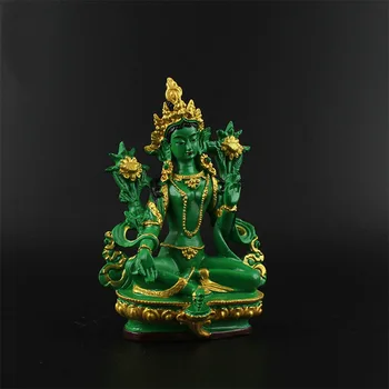 13.5 Cm Kõrgus Roheline Tara Vaik Kujud Tantristliku Kujud Buddha Kuju Budism Budismi Joonis Figuriin Kogumise Kaunistused