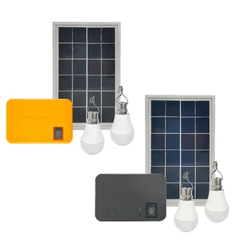 1Set Telkimine Solar Panel Light Outdoor Indoor Laetav LED Light 2 Pirn Set (A)