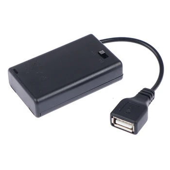 1tk Patarei Juhul 3*AAA Patarei Karp Koos USB Port ehitusplokk Led Light Kit