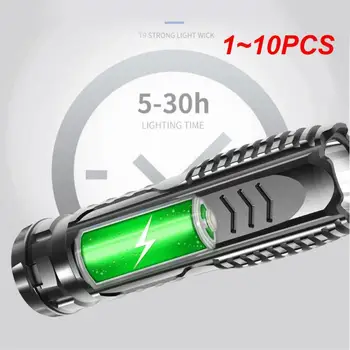 1~10TK Võimas LED Taskulamp USB Laetav Tugev Valgus Vilkuma, Veekindel Zoom Väljas Kalapüük Jahindus Multi-funktsiooni