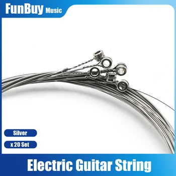20 Sätestatud Electric Guitar String Nikli Sulamist Haava 009 Kitarr Varuosade Hõbe