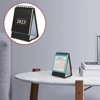 2023 Mini Laua Kalender Small Office Desktop Inglise Trükkimine Spiraal Sülearvuti Lihtne Tabletop Dekoratiivse Paberi Tööd