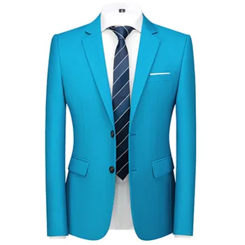 2023 Mood Uued Meeste Vabaaja Boutique Tahked Värvi Ülikond Mantel / Meeste Slim Fit Kvaliteetne Äri Peigmees Pulmas Pintsak Jakk