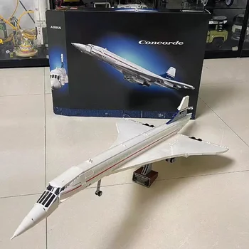 2023 UUS 10318 IKOONID Concorde Airbus Kuulus Ülehelikiirusel Kaubanduslik reisilennukil Mudel ehitusplokid Mänguasjad Lastele Kingitused