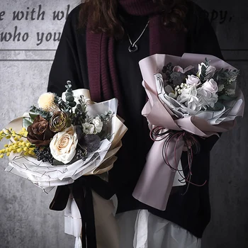 20pcs korea Lilled kahevärviline Paberist Pakendid florist materjali Pakkepaber Lille Kimp Asjade pulmapidu tarvikud
