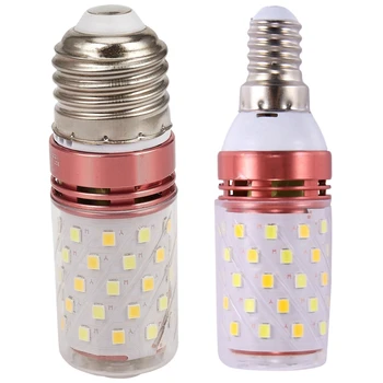 2X 3 Värvi Temperatuur Integreeritud SMD LED Corn Lamp E14/E27 AC85V - 265V Soe Valge Kõrge Valguse Energia kokkuhoidu
