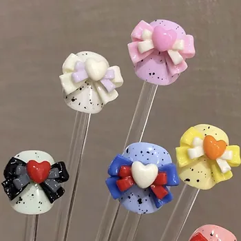 30pcs Candy Värvi Bowknot Nail Art Võlusid 3D Vaik Printsess Südames Bowtie Küünte Kaunistused Klassika DIY Maniküüri-Tarvikud