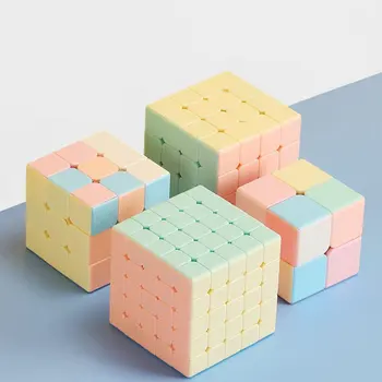 3x3 Magic Cube Stickerless Sile Tootlikkuse Cube Macaron Color Magic Cube Lapsed Täiskasvanud 3x3 Magic Cube