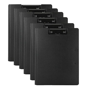 6-Pack Dual Clip Lõikelauale Folder A4 Kokkupandav Lõikelauale Kausta Lõikelauale Kausta Klapp Writing Pad Kooli Asukoht