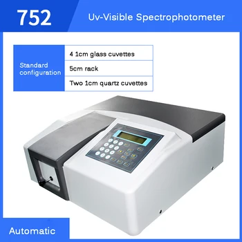 721/722/752/722S/7230G UV-Vis Spektrofotomeeter 752 Digitaalne Kaasaskantav Fotomeeter Test volframlambiga Lab