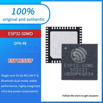 Algne ehtne ESP32-S0WD QFN-48 Wi-Fi+silmas on gaasimull dual-mode 32-bit single-core MCU kiip