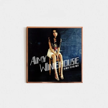 Amy Winehouse Tagasi musta Muusika Album Canvas Poster Art Hip-Hop Räppar Pop-Muusika Täht Kodus Seina Maali Teenetemärgi