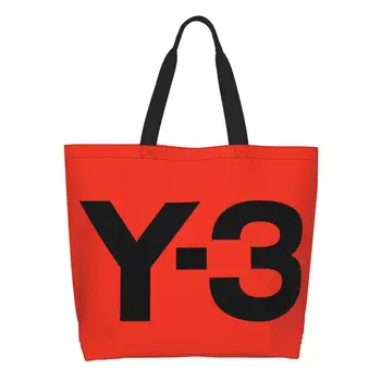 Armas Trükkimine Yohji Yamamoto Tassima Ostukott Kaasaskantav Lõuend Õla Shopper Käekott