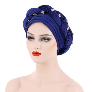 Auto Gele India Hijab Punutud Turban Mütsid Naistele Vähk Keemia Beanies ühise Põllumajanduspoliitika Headwrap Peakatet Turban Mütsid Beanie Keerdsilmusena Hijabs