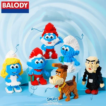 BALODY Smurf ehitusplokid Gargamel mudel Smurfette joonis Kawaii animatsioon on perifeerne laste mänguasjad sünnipäeva kingitus