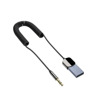 Bluetooth-Aux-Adapter-USB-3,5 Mm Audio Aux Adapter Auto Bluetooth Vastuvõtja Bluetooth-5.0 HD Kõne AUX Adapter