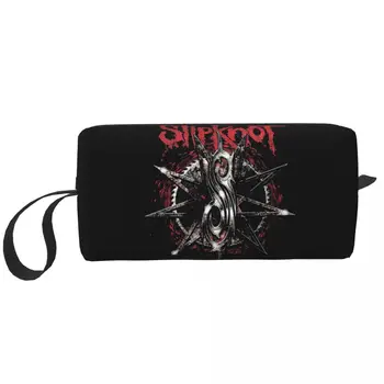 Custom Heavy Metal Ansambli Slipknots Tualett-Bag Naiste Kosmeetika Meik Korraldaja Daamid Ilu Säilitamine Dopp Komplekt Box