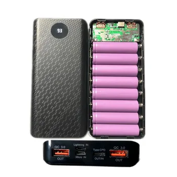 DIY Shell 8*18650 Aku Omanik Power Bank Case Dual USB Mobiiltelefoni Laadija TypeC 18650 Aku Ladustamise Kasti Iphone Xiaomi