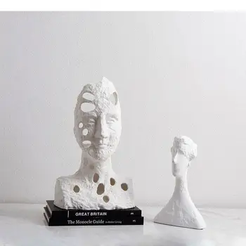 Defekt Ilu Õõnes Läbi Portree Kaunistused Abstraktse Iseloomu Kuju Laua Kaunistamiseks Skulptuur Kaasaegse Kodu Decor Sisustus
