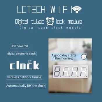 Digitaalse Toru WiFi Kell Moodul 0.8-tolline Automaatne Kella DIY Digitaalne Elektrooniline Kell