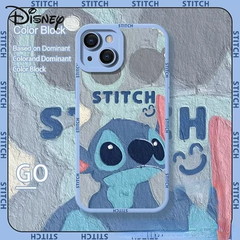 Disney Stitch Cartoon Telefon Case for IPhone 14 11 12 13 15Pro Max Kawaii Õmblema Puhh Losto Pehme Anime Telefoni Juhul, Lapsed Kingitusi