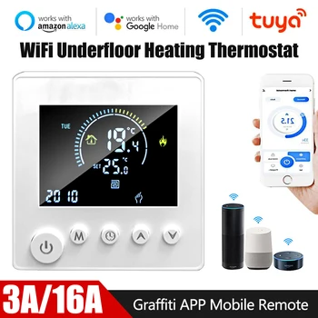 Eest Tuya WiFi Smart Termostaat Electric Floor/Kütte -, Vee/Gaasi Katla Temperatuuri Kontroller Google Kodu Yandex