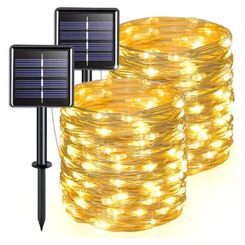 Extra-Pikk Päikese String Tuled Väljas 2 Paki 100 LED Veekindel Vask Traat 8 Režiimid Haldjas Tuled Puu -, Aed-Xmas Pulm