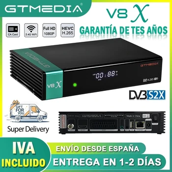 GTMEDIA V8X mars Satelliit-TV Vastuvõtja, DVB-S/S2/S2X 1080P HD Sisseehitatud 2.4 G WIFI CA Kaardi Pesa 2.4 G Wifi Smart Media Set Top Box