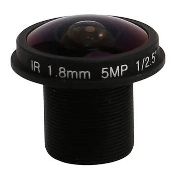 HD fisheye cctv lens 5MP 1,8 mm M12x0.5 mount 1/2.5 F2.0 180 kraadi videovalve cctv kaamera objektiivid