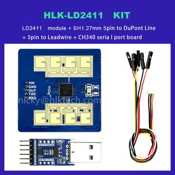 Hi-Link Uus HLK-LD2411 Testkit 24G Smart Home Inimeste Kaugus Sensori Žest Tunnustamise Moodul Wc Taotluse