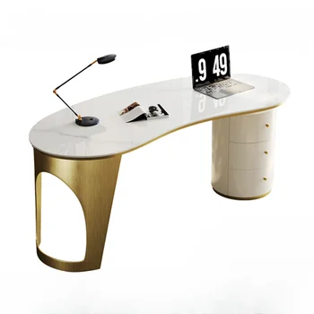 Itaalia läige kiltkivi laud, Nordic light luksus arvuti laud, lihtne, moodne laud