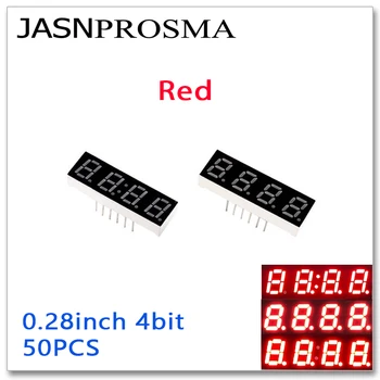 JASNPROSMA 50TK 0.28 tolline 7 Segment 4 bitti kohaline Toru punane Ühine Katood Anood LED-Ekraan 0.28