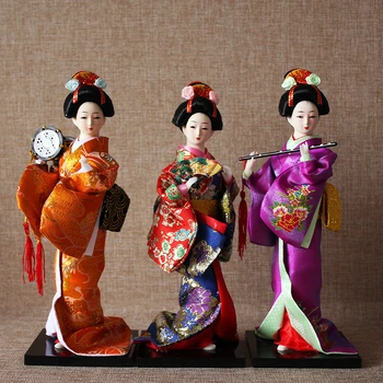 Jaapani Kawaii Mängida Flööti Geisha Kujukeste Nukud Armas Kimono Nukud Ilus Kimono Sünnipäeva Kingitus Sushi Hallituse Bento