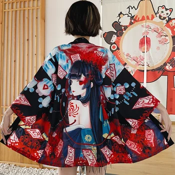 Jaapani Kimono Naiste 2021 Cardigan Beach Seksikas Kimono Traditsiooniline Kawaii Anime Cosplay Yukata Naine Obi Haori Aasia Riided