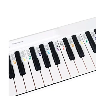 Klaver Märkus Kleebis Nuppu Riba Silikoon Värv Universaalne Eemaldatav Klaviatuuri Kleebis (PVC Box) 61 Võtmed