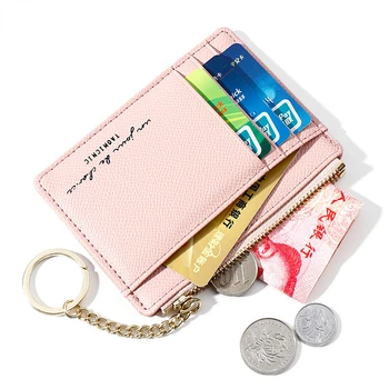 Kuum Brändi Pehme Nahk Mini Naiste Kaardi Omanik Armas Krediidi ID-Kaardi Omanike Lukuga Slim Rahakoti Korral Muuta Mündi Rahakott Võtmehoidja