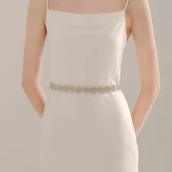 Kõrge kvaliteediga rhinestone sisekujundus vöö crystal pulmakleidid turvavöö vöörihmaga naiste kleit pruutneitsi kleit