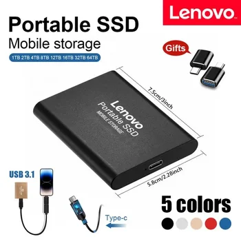 Lenovo Portable SSD 64TB kõvaketas Väline Solid State Kõvaketas 16TB 8TB High-Speed Säilitamise Seade Ps4 Ps5 Sülearvuti Lauaarvuti