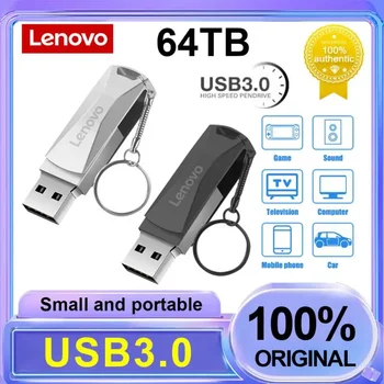 Lenovo USB Flash Drive High Speed USB 3.0 Pen Drive 64TB 16TB 4TB 2TB Kaasaskantav Flash Disk 128GB Flash USB Mälu Tasuta Shipping