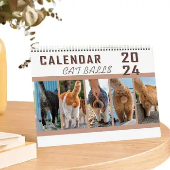Loomade Seinakalender 2024 Kass Buttholes Igakuine Paks Lehtede Kalender 12 Kuu Armas Kalendriaasta Puhkus Kingitus Värvikas Kalender