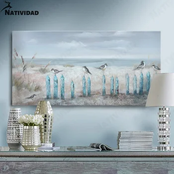 Maastik, Õli Lõuendil Maali Seina Art Gobi Seascape Maali Poster Suur Veekindel Elutuba, Magamistuba Kodu Kaunistamiseks