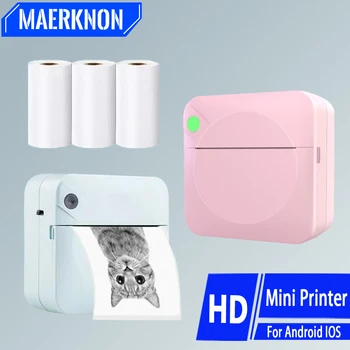 Mini Kaasaskantav Printer termoprinteri Etikett, Kleebis, millel on Foto Trükkimine Traadita Bluetooth-Inkless HD Tasku Printerid Android ja IOS