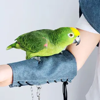 Multifunktsionaalne Papagoi Õla Protector Interaktiivne Play Cockatiels Arm Valvur Anti Scratch Papagoid, Paksenenud Denim Riie