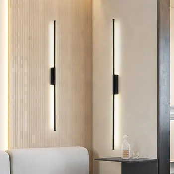 Must Indoor LED Seina Lambid AC85-265V Põhjamaade Magamistuba LED Seina Tuled Seina Sconce TV Taust elutuba Salongi Valgustus