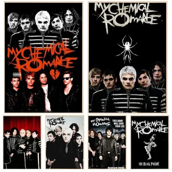 My Chemical Romance Bänd Classic Vintage Plakatid Jõupaber Vintage Plakat Seina Art Maali Kunsti Väike Seina Kleebised