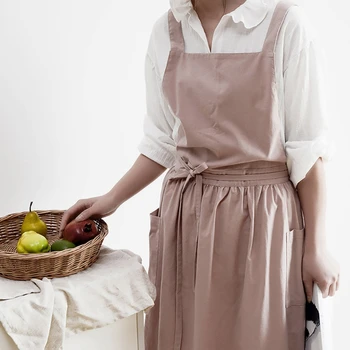 Naiste Puuvillane Voodipesu jaoks Rist, Tagasi Põlle Jaapani Majapidamistööd Küpsetamine Murrab Florist Kleit Köök Toiduvalmistamis Põlled