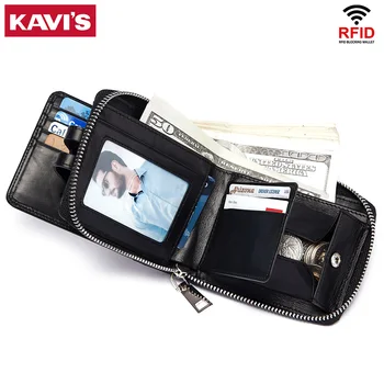 Naturaalsest Nahast Meeste Rahakott Äri RFID Blokeerimine Krediitkaardi Omanik Naiste Reisi-Väike Rahakott koos Hasp Klapp Mündi Tasku