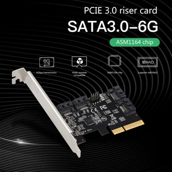 PCIE laienduskaardi 6 Sadamate PCIe, et SATA3.0 6Gbps Laiendamine Töötleja